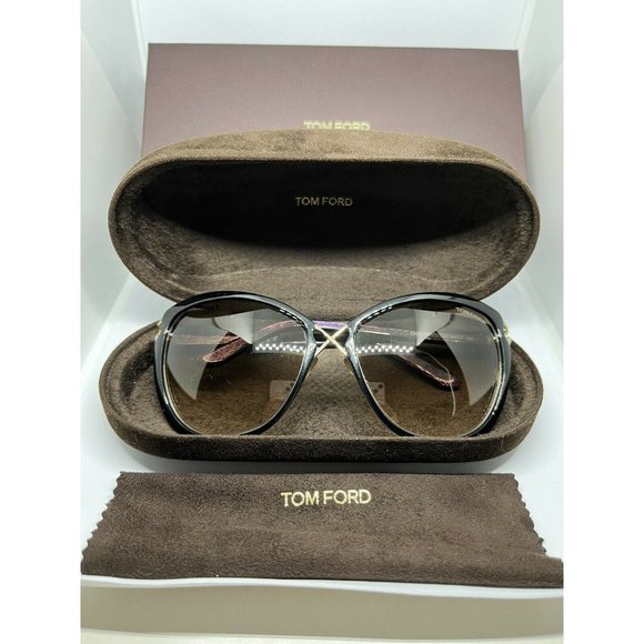 Tom Ford Sunglasses Celia TF 322 32B 59-17 130 Brown Lenses trendy glasses main image 9